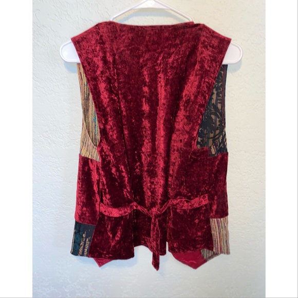 Vintage Velvet Art Deco Vest One Size - Picture 2 of 3